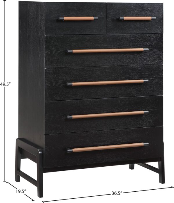 Kaya Oak Veneer And Vegan Leather Handle Chest