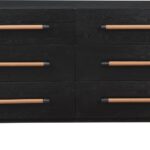 Kaya Oak Veneer And Vegan Leather Handle Dresser