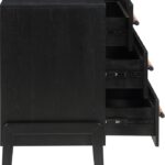 Kaya Oak Veneer And Vegan Leather Handle Dresser