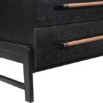 Kaya Oak Veneer And Vegan Leather Handle Dresser