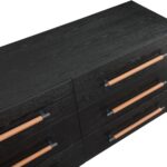 Kaya Oak Veneer And Vegan Leather Handle Dresser