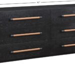 Kaya Oak Veneer And Vegan Leather Handle Dresser