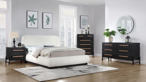 Kaya Oak Veneer And Vegan Leather Handle Dresser