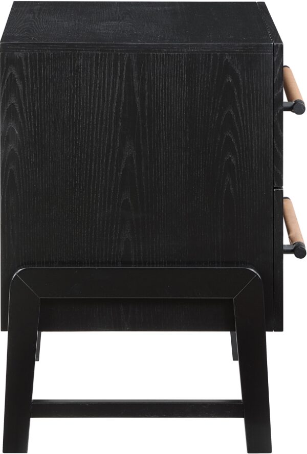 Kaya Oak Veneer And Vegan Leather Handle Night Stand