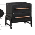 Kaya Oak Veneer And Vegan Leather Handle Night Stand