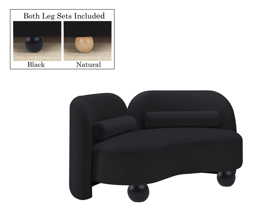 Daphne 64" Velvet Upholstered Loveseat
