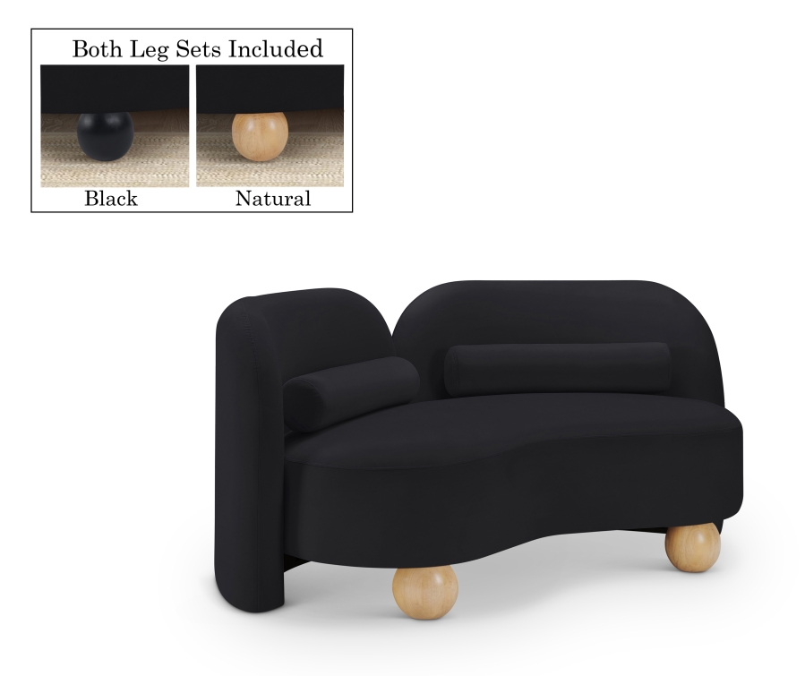 Daphne 64" Velvet Upholstered Loveseat