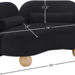 Daphne 64" Velvet Upholstered Loveseat