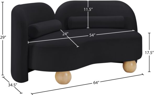 Daphne 64" Velvet Upholstered Loveseat