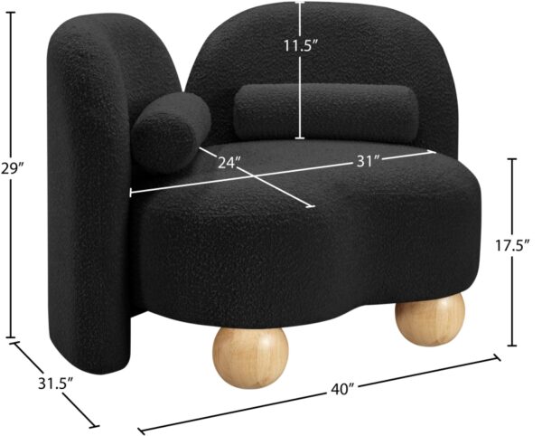 Daphne Boucle Fabric Upholstered Chair