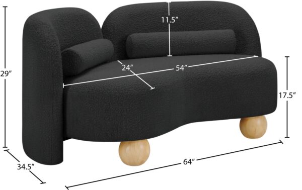 Daphne 64" Boucle Fabric Upholstered Loveseat
