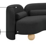 Daphne 64" Boucle Fabric Upholstered Loveseat