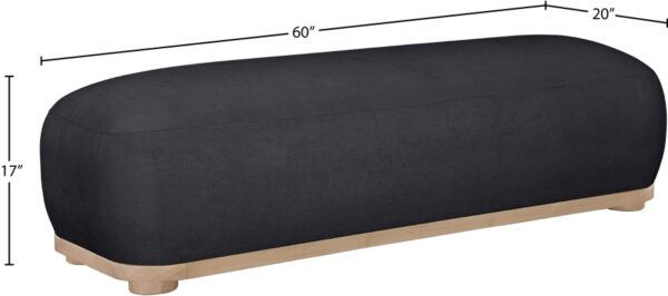 Calum Chenille Fabric Upholstered Bench