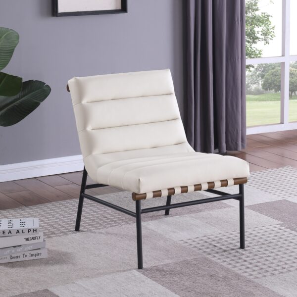 Burke Vegan Leather Upholstered Accent Chair