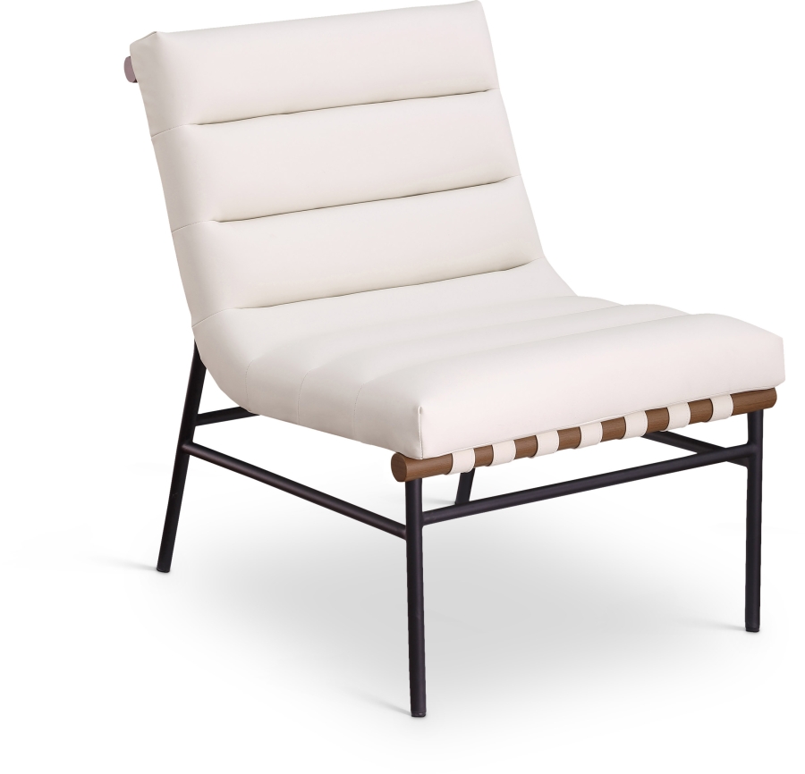 Burke Vegan Leather Upholstered Accent Chair