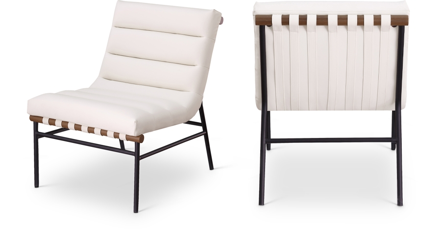 Burke Vegan Leather Upholstered Accent Chair