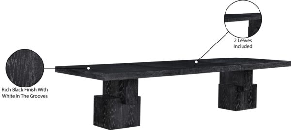 Anzio 96" - 144" Oak Veneer Extendable Dining Table