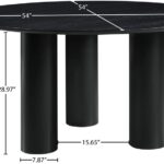 Colosseum 54" Solid Wood And Oak Veneer Dining Table