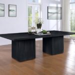 Belinda 54" Beech Wood And Oak Veneer Modular Dining Table