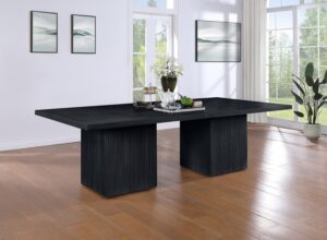 Belinda 54" Beech Wood And Oak Veneer Modular Dining Table