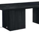 Belinda 54" Beech Wood And Oak Veneer Modular Dining Table