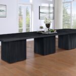 Belinda 54" Beech Wood And Oak Veneer Modular Dining Table