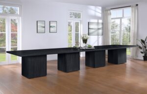 Belinda 54" Beech Wood And Oak Veneer Modular Dining Table
