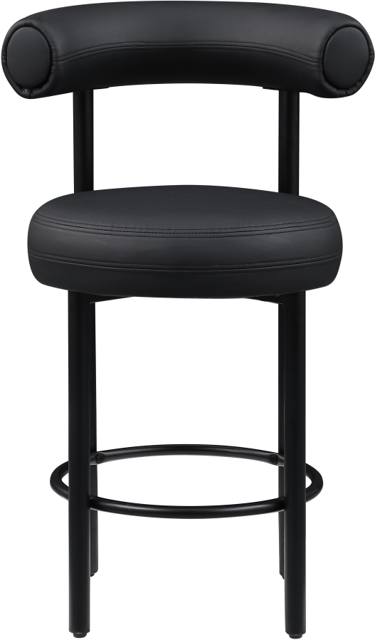 Bordeaux Vegan Leather Upholstered Counter Stool