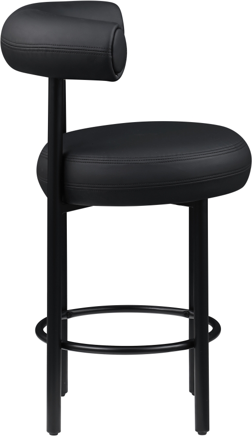 Bordeaux Vegan Leather Upholstered Counter Stool