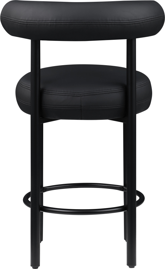 Bordeaux Vegan Leather Upholstered Counter Stool