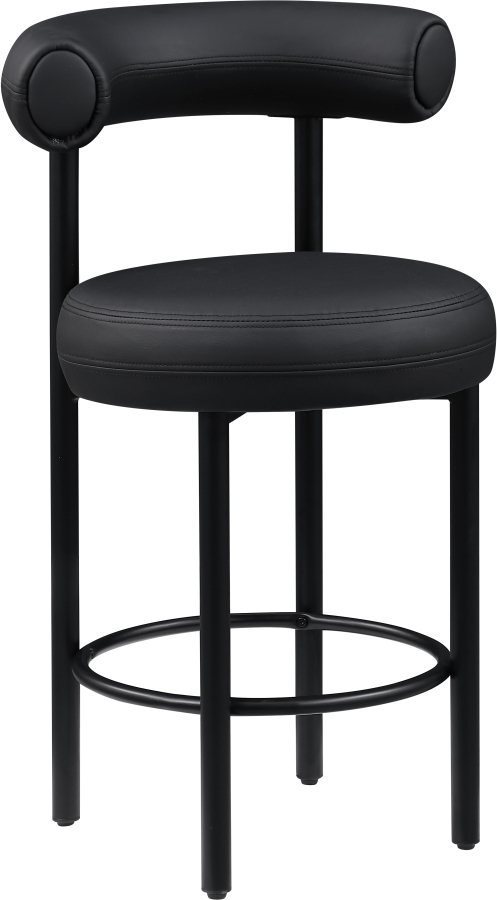 Bordeaux Vegan Leather Upholstered Counter Stool