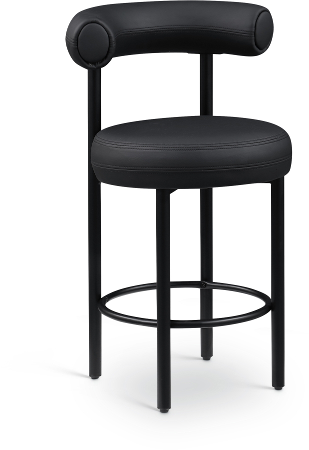 Bordeaux Vegan Leather Upholstered Counter Stool