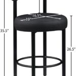 Bordeaux Vegan Leather Upholstered Counter Stool