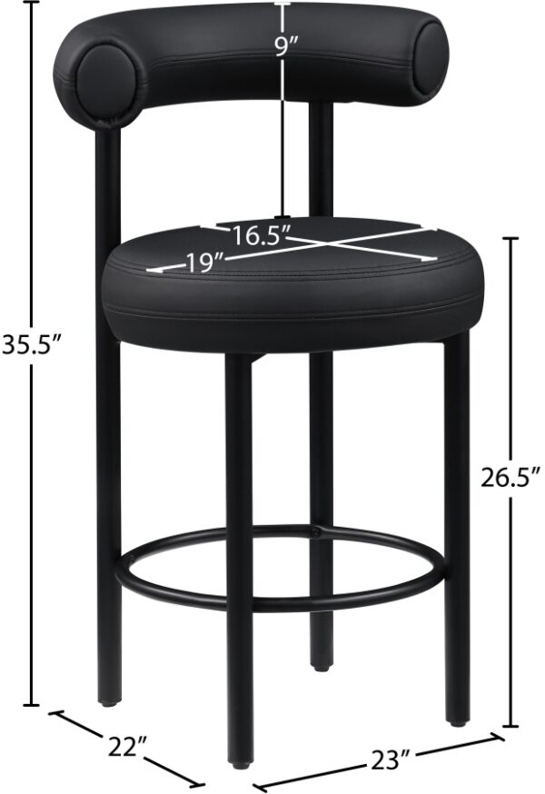 Bordeaux Vegan Leather Upholstered Counter Stool