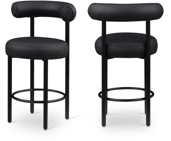 Bordeaux Vegan Leather Upholstered Counter Stool