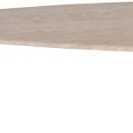 Taverna Travertine Top And Oak Wood Base Coffee Table