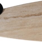 Taverna Travertine Top And Oak Wood Base Coffee Table