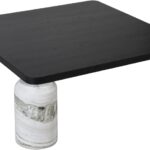 Ferrara Marble Base And Oak Wood Top Coffee Table