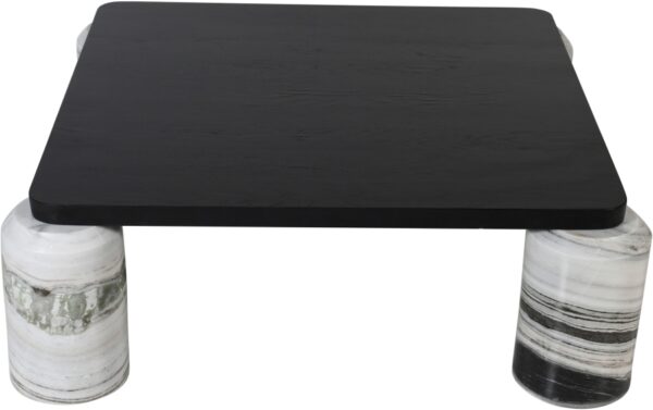 Ferrara Marble Base And Oak Wood Top Coffee Table