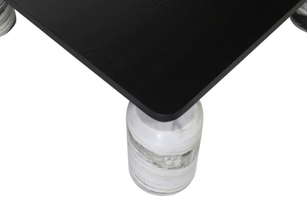 Ferrara Marble Base And Oak Wood Top Coffee Table