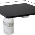 Ferrara Marble Base And Oak Wood Top Coffee Table
