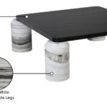 Ferrara Marble Base And Oak Wood Top Coffee Table