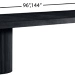 Belinda 96" - 144" Solid Wood And Oak Veneer Extendable Dining Table