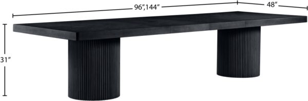 Belinda 96" - 144" Solid Wood And Oak Veneer Extendable Dining Table