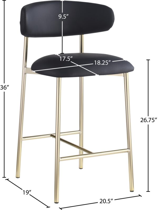 Lupita Vegan Leather Upholstered Counter Stool