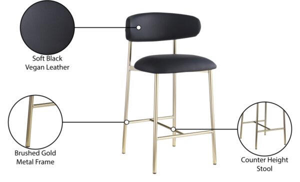 Lupita Vegan Leather Upholstered Counter Stool