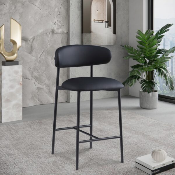 Lupita Vegan Leather Upholstered Counter Stool