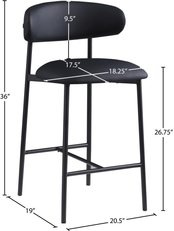 Lupita Vegan Leather Upholstered Counter Stool