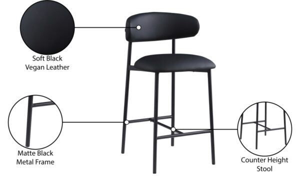 Lupita Vegan Leather Upholstered Counter Stool