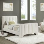 Camila Chenille Fabric Upholstered Twin Bed